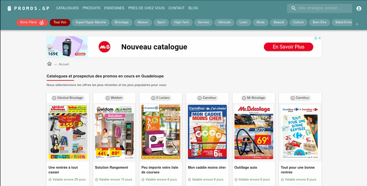 A platform to consult promotional catalogs